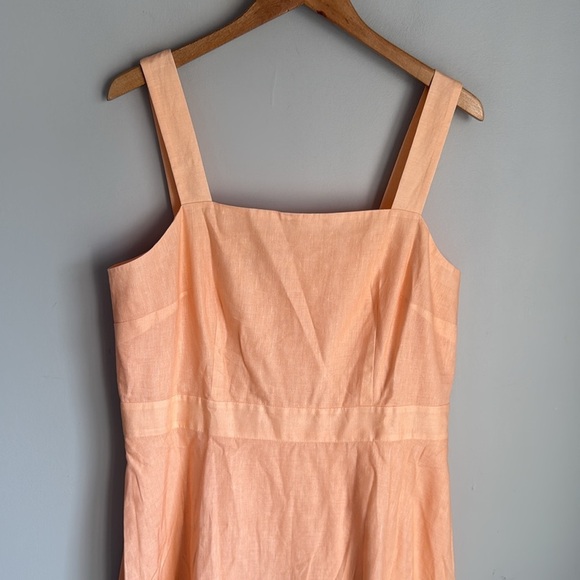 NEW Talbots Sunset Horizon Linen Maxi Dress in tropical peach 12 - Picture 5 of 13